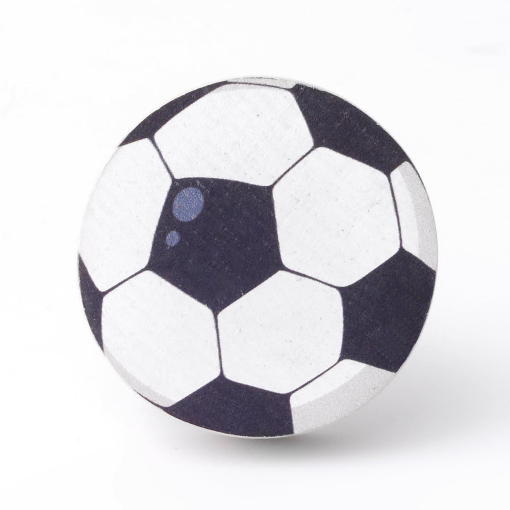 Handmade Pine Wood Football Sports Furniture Knob